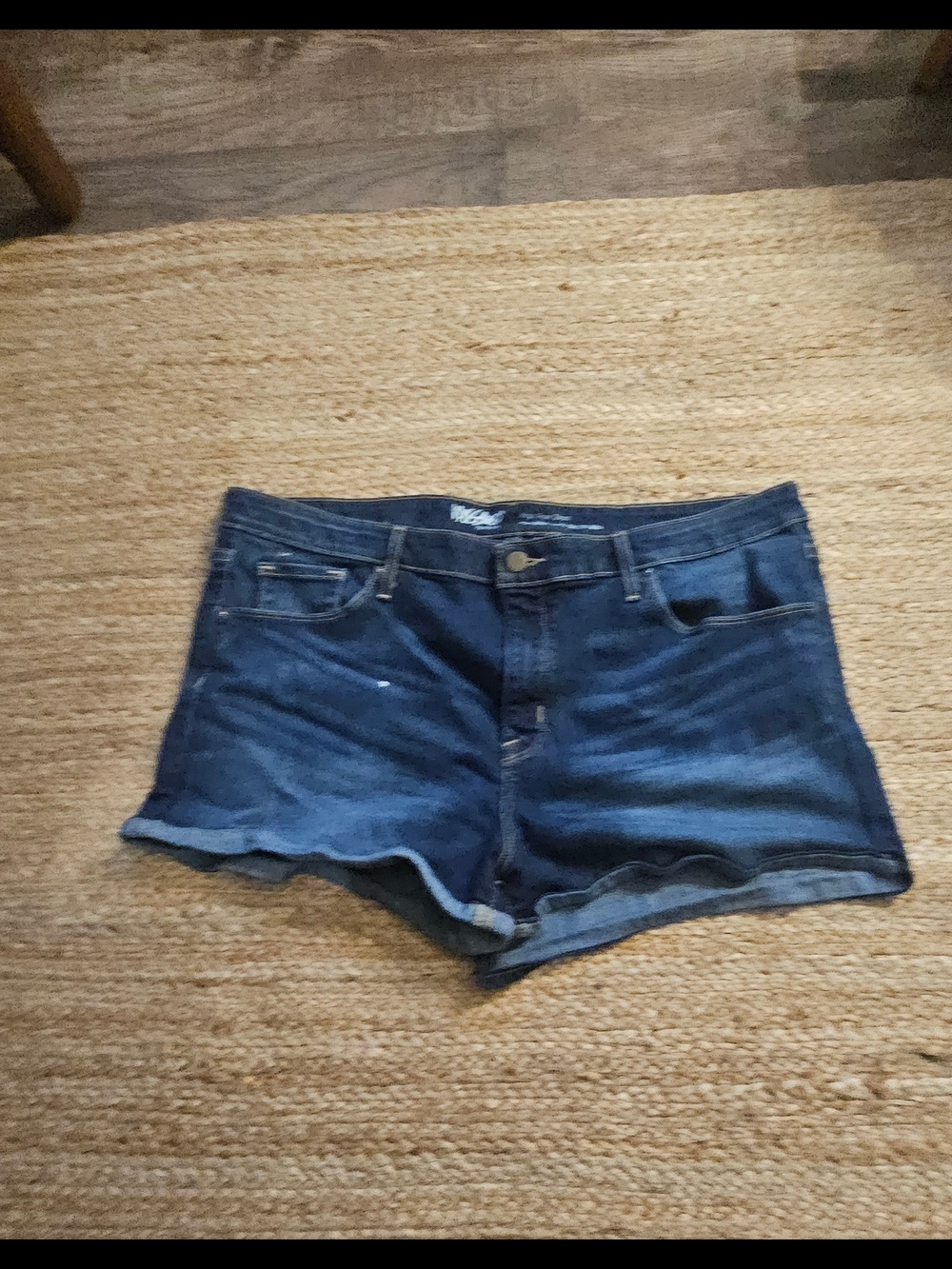 Women's Dark Blue Denim Shorts
